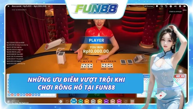 Lợi thế độc quyền khi trải nghiệm Rồng Hổ tại Fun88