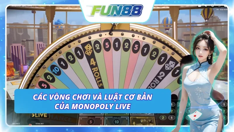 Khám phá các vòng cùng luật chơi cơ bản Monopoly Live tại Fun88
