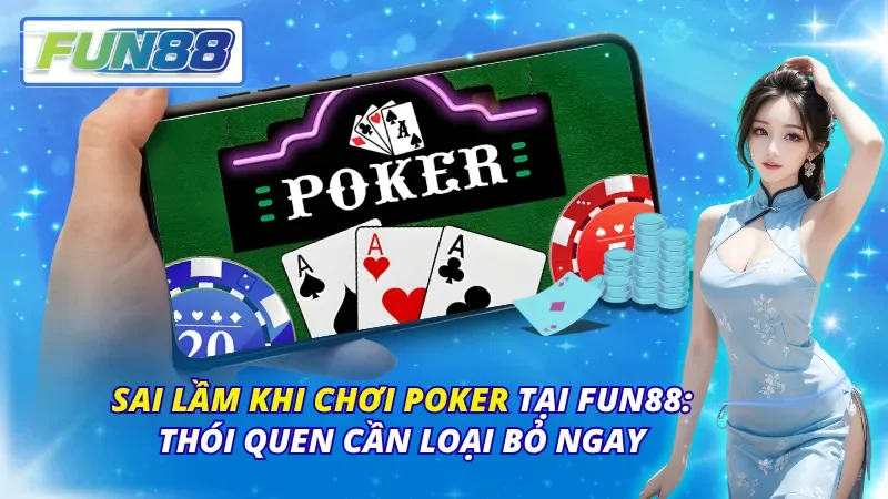 Sai Lầm Khi Chơi Poker Tại Fun88: Thói Quen Cần Loại Bỏ Ngay